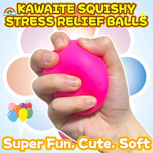 Squishy Dough Stress Ball for Kids (1 Pack) Squish Fidget Toys for Adults, Stretchy and Squeeze, Squishy Pink Stress Relief Balls, Ideal for Teens Anxiety, Autism, ADHD, Special Needs