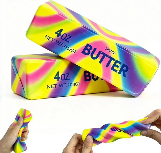 Slow Rising Squishy,Taba Squishy, Stress Balls,Party Favor Gift (Butter stick-2pcs)-0519 (Colorful-2pcs)