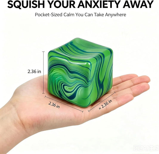 1 Pack Fidget Toys Squishy Stress Cube, Stress Balls for Kids Adults Squishies Stress Relief, Ice Sugar Sensory Toys for Kids with Autism, Fidgets for Classroom Prize Toys(Purple,1 Pack)