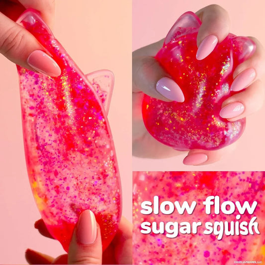 Original Squishmallows™ SLIMYGLOOP Pink Gelli Gels™, Slow Rising Sensory Squeeze Toy with Glitter, Gel Filled Fidget Toys