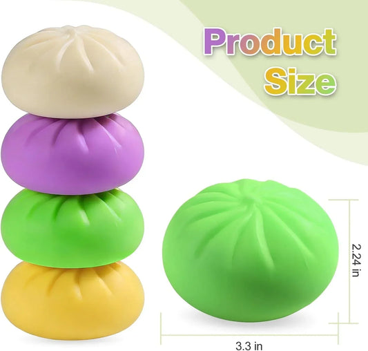 Dumpling Squishy Mystery Box, Mystery Dumpling Squishy Squeeze Stress Balls for Kids & Adults, Sensory Fidget Toys for Anxiety Relief, Crazy Fun Dumplings Ideal Gift for Boys,Girls,Teens(Pink)