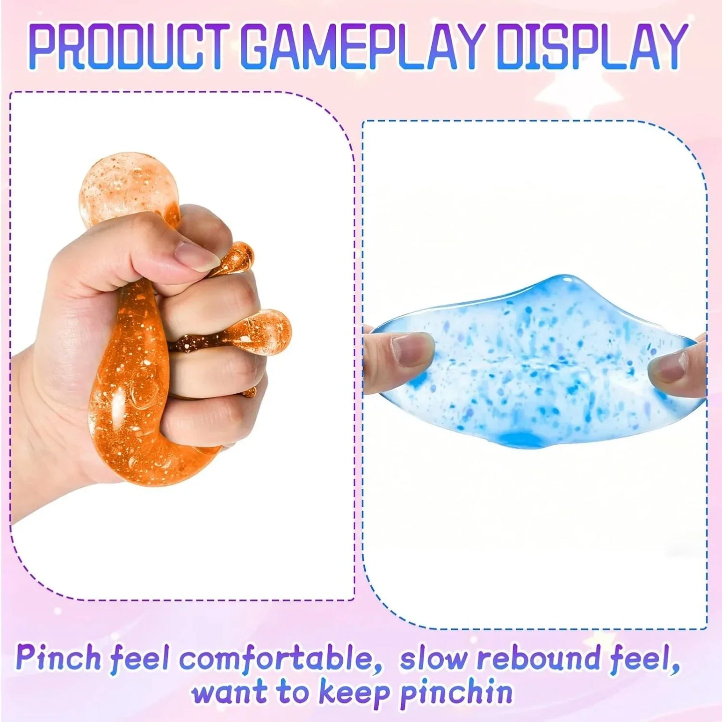 Dream Squishy Drop Stress Ball,Water Drop Fidget Stress Ball, Malt Sugar Balls Sensory for Relief Anxiety,Suitable As Birthday Gifts,, Or Rewards (Blue)