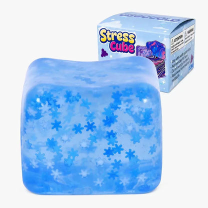 Squishy Ice Cube Fidget Toy 2.75inch/7cm, Sugar Ball Squishy Cube for Kids Adults, Soft Squishies Stress Relief Sensory Toy for Autism, Classroom Prize Toy Party Favor