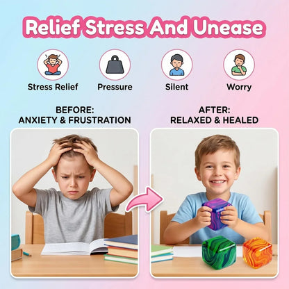 LAHAND 4 Pack Slow Rising Stress Cube,Ice Cube Squishy for Anxiety Stress Relief, Soft Squishy Toys for Party Favors Gifts Classroom Prizes