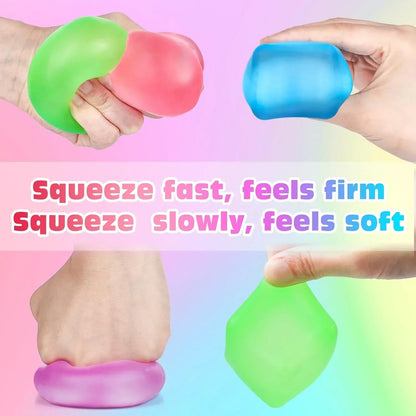 4 Pack Stress Cube, Slow Rising Ice Cube Stress Balls for Adults Kids, Sensory Fidget Toy for Anxiety Relief, Square Shape Squishy Balls for Classroom Prizes, Cube Squishy for Party Favors
