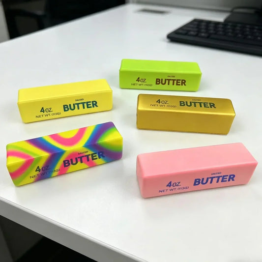 2 Pack Butter Squishy Toys Slow Rising Soft Squeeze Toy Stress Relief Fidget Toys for Kids Party Favors Birthday Gifts Adults Office Desk Toys (Gold)