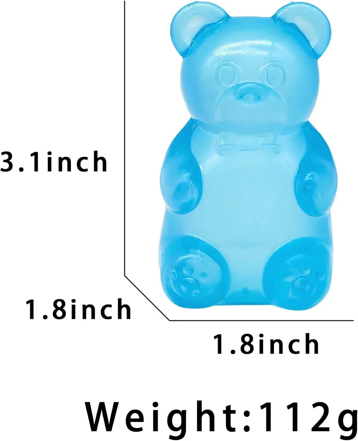 Gummy Bear Toy, Sugar Filled Squishy Toys for Kids Stress Relief - High Density Squeeze Balls for Students Calming - Fidget Squishy Toys for Anxiety Relief
