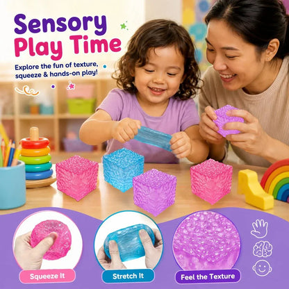 Nice Cube Squishy Toy, Sensory Fidget for Anxiety Stress Relief | Non-Sticky，Pocket Size，No Odor, Washable, Easy to Clean, Fun for Kids Teens Adults, Satisfying to Squeeze ,Tear-Resistant