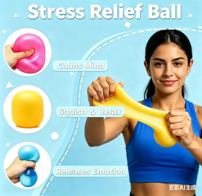 Gum Drop Squeeze Color Changing Squishy, Slow Stress Balls Fidget Sensory Toys for Adults,Gum Drop Shape Fidgets for Pull Stretch Squishy Toy (Blue)