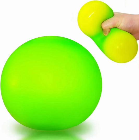 4 INCH Giant Squishy Green Stress Ball for Kids & Adults, Jumbo Colorful Changing Stress Dough Squish Ball, Squeeze Sensory Toys, Squishy Toys for Party Favors & Easter Basket Gifts