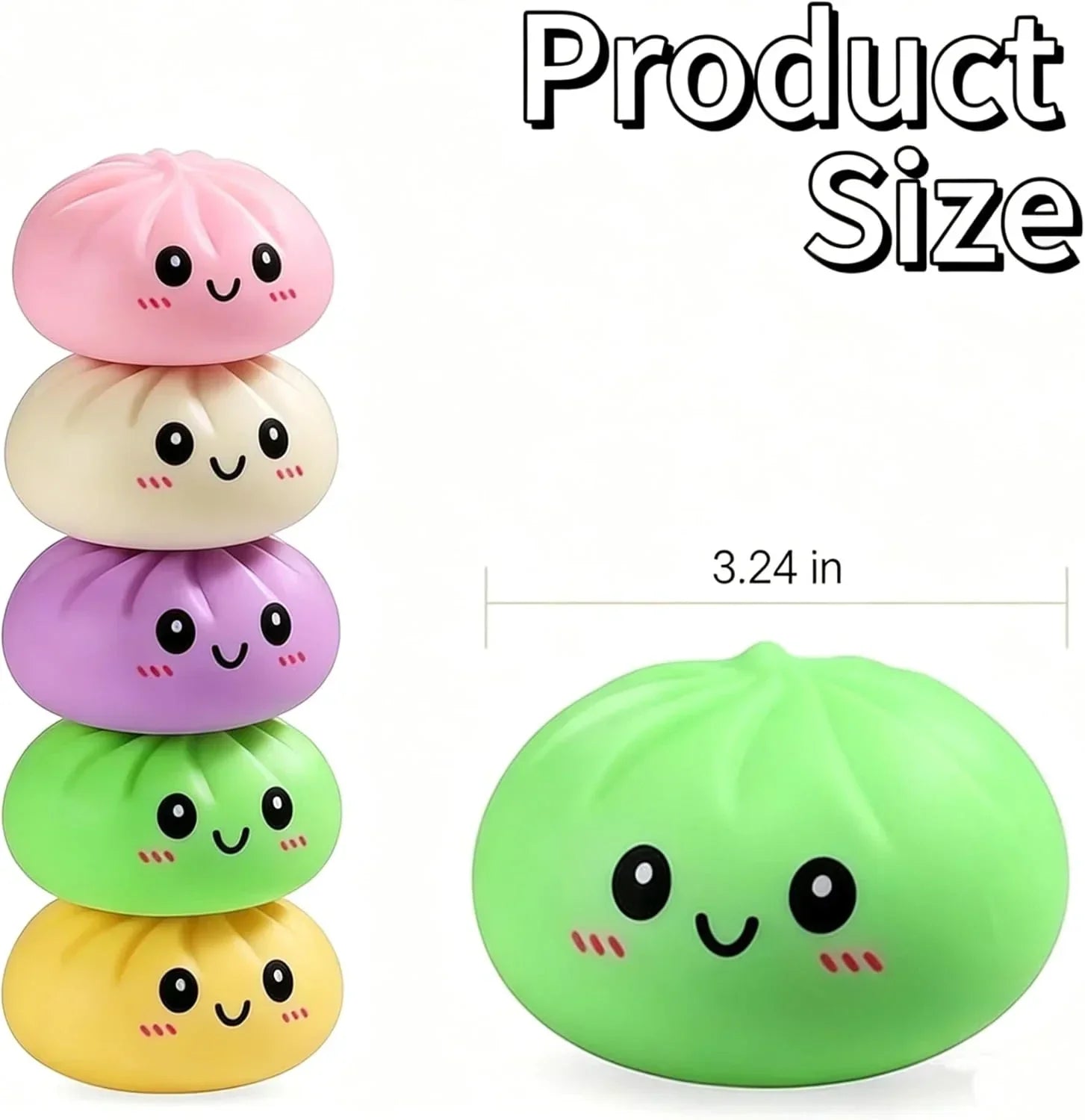 Mystery Dumpling Squeeze Toys Stress Balls Sensory Toy Soft Squeeze Decompression Dough for Adults (Pink)