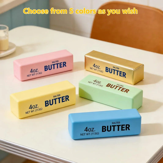 Butter Squishy, Soft Scented Fidget Squishy, Butter Squishy Toy, Cream Scented Butter Squeeze Toy，Slow Rising Butter Stick Stress Relief Toy for Relaxation,Office Desk Decor (Yellow)