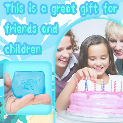 Stress Sugar Ball Cube- Squishy Fidget Toys Stress Cube for Anxiety Stress Relief,High Density Gel Filled, Calming Toys for Kids Adults (Blue Cube)