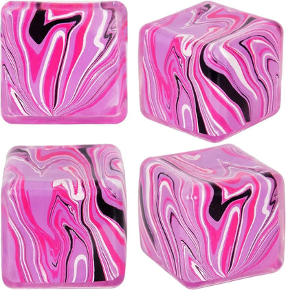 Squishy Fidget Toys Stress Cube, 1.97"*1.97" Stress Balls for Kids Adults Stress Relief, Ice Squishy Cube Sugar Balls, Sensory Toys for Kids with Autism an danxiety Disorder(Pink)