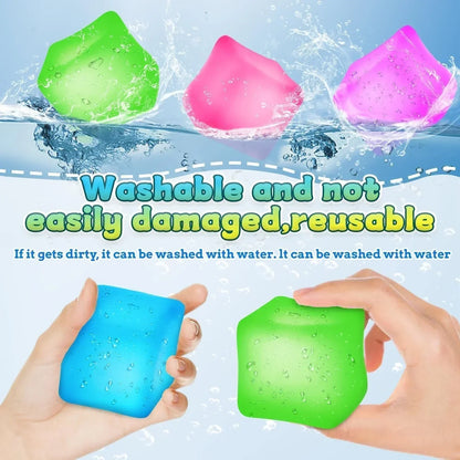 Premium Big Block Cube ,Ice Cube Squishies Toys,Durable, Slow-Rebound fingertip Exquisite Spherical ice Cube with boxGift-Ready (Blue)