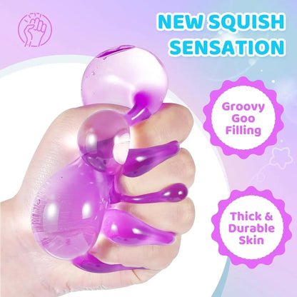 Squishy Fidget Toys Stress Cube, 4 Pack Solid Ice Cube High Density Malt Sugar Filled, Sensory Anxiety Relief Item for Kids Adults, Quiet Fidgets for Classroom, Calming Toys for ADHD