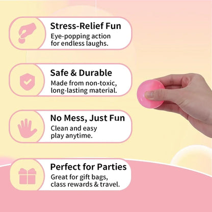 Ice Cube Squishy Toy 3.5cm (1.38") – Gel-Filled Slow Rising Squeeze Cube for Kids Ages 3+ & Adults, Mini Sensory Desk Toy for Classroom Rewards, Party Favors & Everyday Play (Pink)