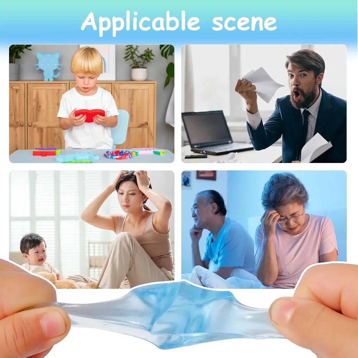 Ice Cube Sensory Toys 24 Pcs Squishy Fidget Stress Cube for Adults Kids Anxiety Stress Relief Hand Therapy Sensory Squishy Ball Classroom Prize Box Toys
