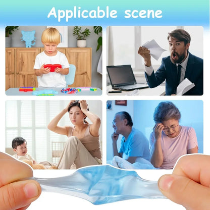 Ice Cube Sensory Toys 24 Pcs Squishy Fidget Stress Cube for Adults Kids Anxiety Stress Relief Hand Therapy Sensory Squishy Ball Classroom Prize Box Toys