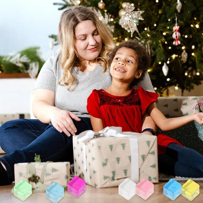 Ice Cube Sensory Toys 24 Pcs Squishy Fidget Stress Cube for Adults Kids Anxiety Stress Relief Hand Therapy Sensory Squishy Ball Classroom Prize Box Toys