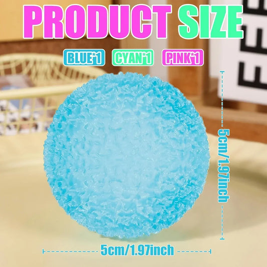 3Pc Big Soft Sensory Stress Balls, Textured Memory Gel Soft Fidget Toys, Large Sensory Soft Fidget Toy for Kids/Aduts,Anxiety Relief Squeeze Ball for Autism/ADHD, Party Favors Gifts (Random Color)