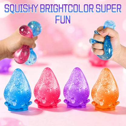 Dream Squishy Drop Stress Ball,Water Drop Fidget Stress Ball, Malt Sugar Balls Sensory for Relief Anxiety,Suitable As Birthday Gifts,, Or Rewards (Blue)