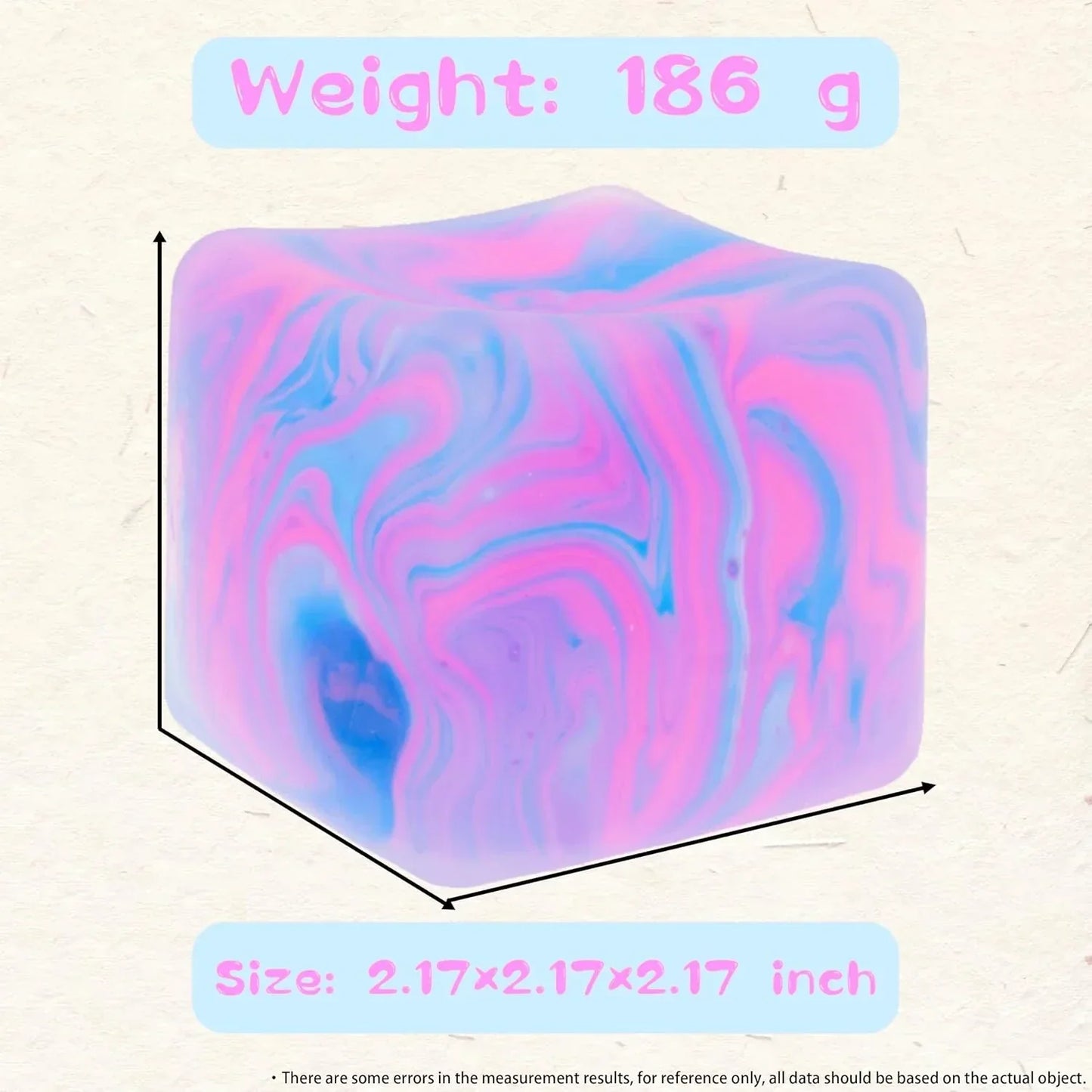Stress Cube for Kid & Adults, Gel Filled Squishy Toys for Kids Stress Relief - High Density Squeeze Balls for Students Calming, Fidgets for Classroom Prize Toys