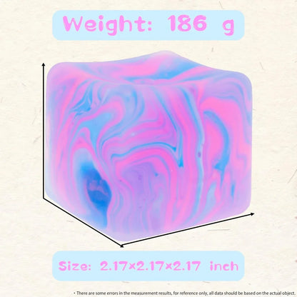 Stress Cube for Kid & Adults, Gel Filled Squishy Toys for Kids Stress Relief - High Density Squeeze Balls for Students Calming, Fidgets for Classroom Prize Toys
