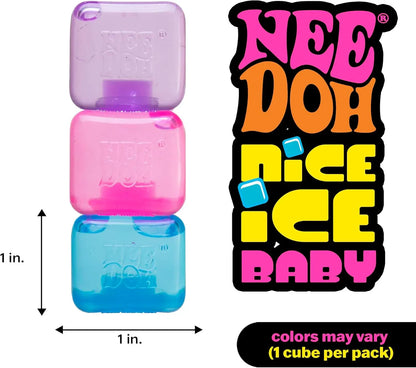 Schylling NeeDoh Nice Ice Baby - Sensory Squeeze Toy - Super Solid Squish - 1.25" Wide - Color May Vary (Pack of 1)