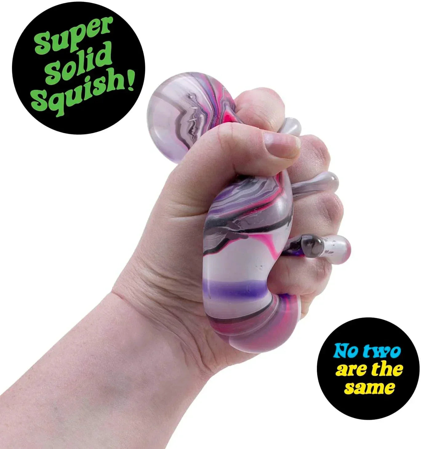 Schylling NeeDoh Nice Cube Swirl - Sensory Toy with a Super Solid Squish - Unique, Swirling Color Blend - Color May Vary (1 Per Pack)