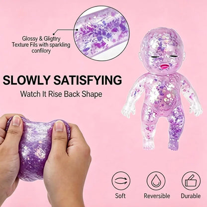 Baby Squishy Toys,Squishy Babies Glittery,Sugar Baby Squishy,Sugar Swaps Squishies Babies Sensory Fidget for Stress Relief,& Teens Adults, Party Favors Gifts