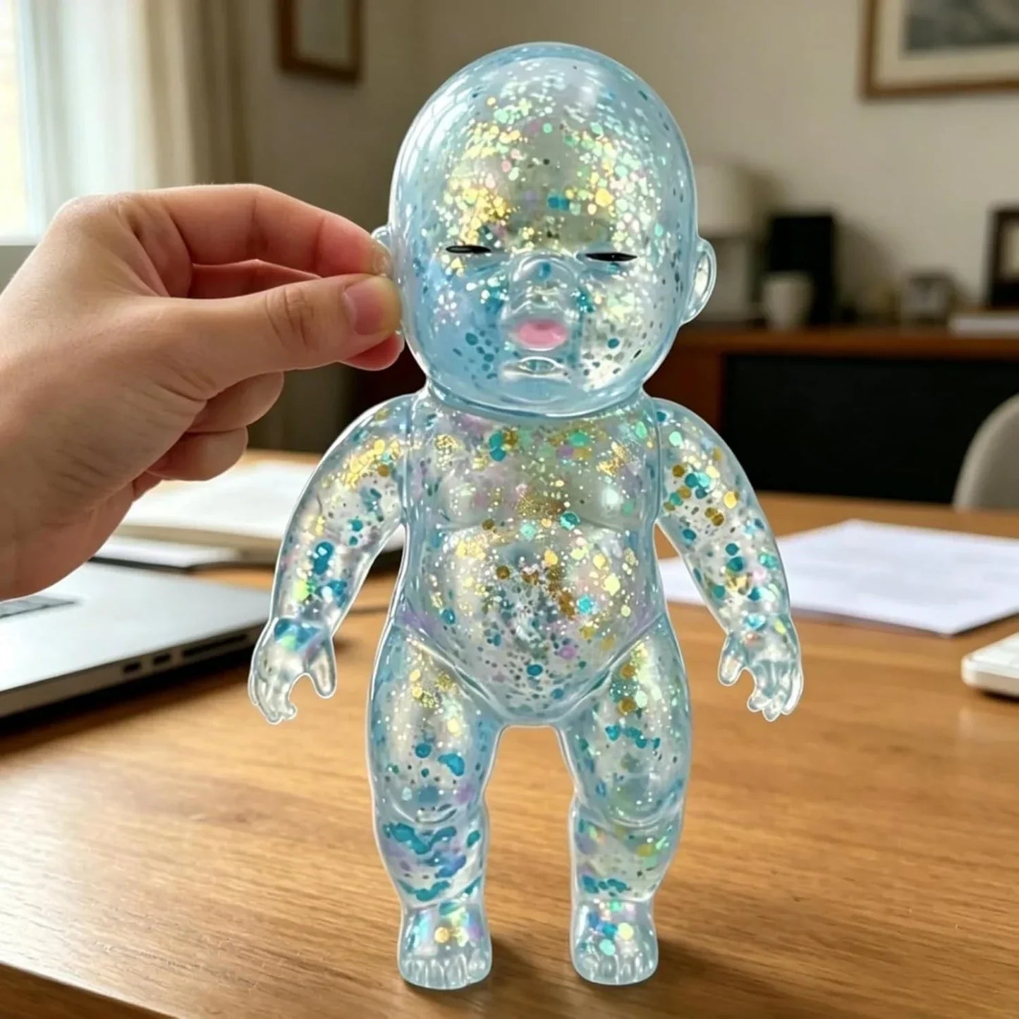Baby Squishy Toys,Squishy Babies Glittery,Sugar Baby Squishy,Sugar Swaps Squishies Babies Sensory Fidget for Stress Relief,& Teens Adults, Party Favors Gifts