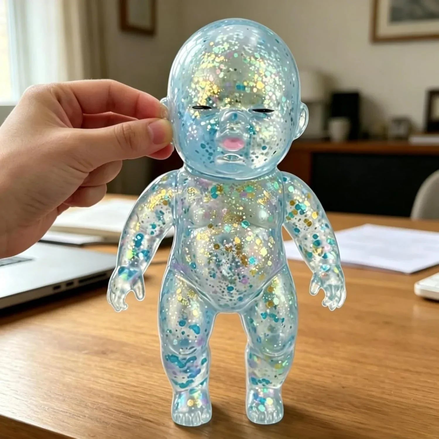Baby Squishy Toys,Squishy Babies Glittery,Sugar Baby Squishy,Sugar Swaps Squishies Babies Sensory Fidget for Stress Relief,& Teens Adults, Party Favors Gifts