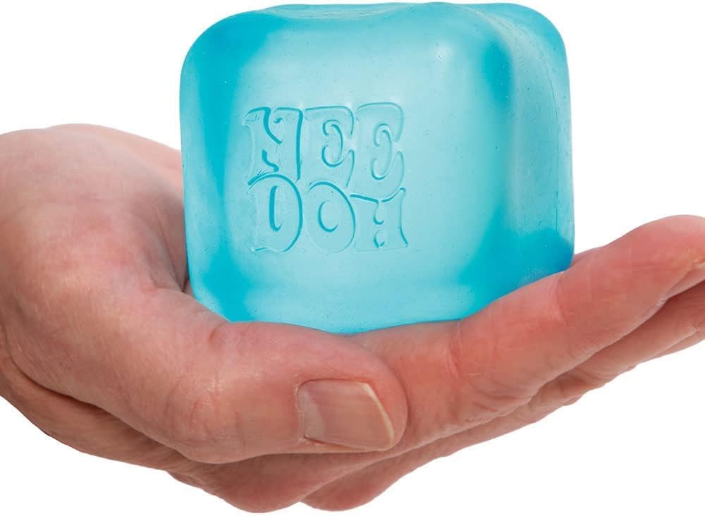 Schylling NeeDoh Nice Cube - Sensory Squeeze Toy with Super Solid Squish - 2.25" Cube - Color May Vary (Pack of 1) - US 3974