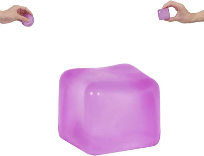 Gel-Filled Ice Cube Squishy Toy 1.38in/3.5cm for Kids Ages 3+ & Adults – Slow Rising Sensory Squeeze Cube, Mini Desk Fidget Toy for Party Favors & Classroom Rewards(Purple) - US 5099