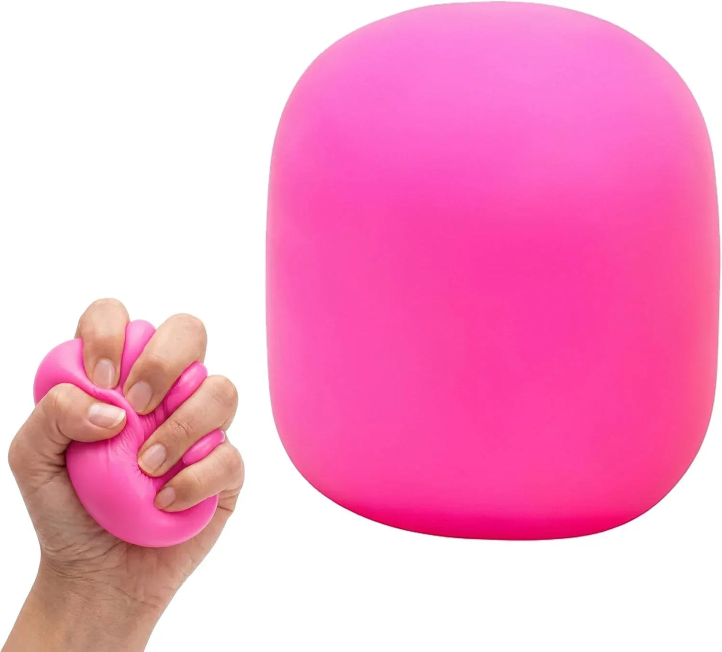 Squeeze Color Changing Squishy Soft Square Malt Sugar Filled Slow Stress Balls, Color Changing Squishy Sensory Toy, Anxiety Relief Shape Fidgets for Pull Stretch Squishy Toy (Pink) - US 6320