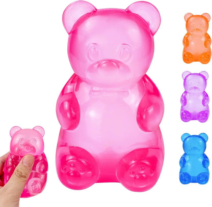 Gummy Bear Squishy, Stress Bear Taba Squishy, Taba Squishy Toys for Kids, Stress Balls Valentines Day Gifts Birthday Gifts Party Favors-Rosy - US 2793