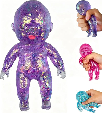 Baby Squishy Toys,Squishy Babies Glittery,Sugar Baby Squishy,Sugar Swaps Squishies Babies Sensory Fidget for Stress Relief,& Teens Adults, Party Favors Gifts - US 3582