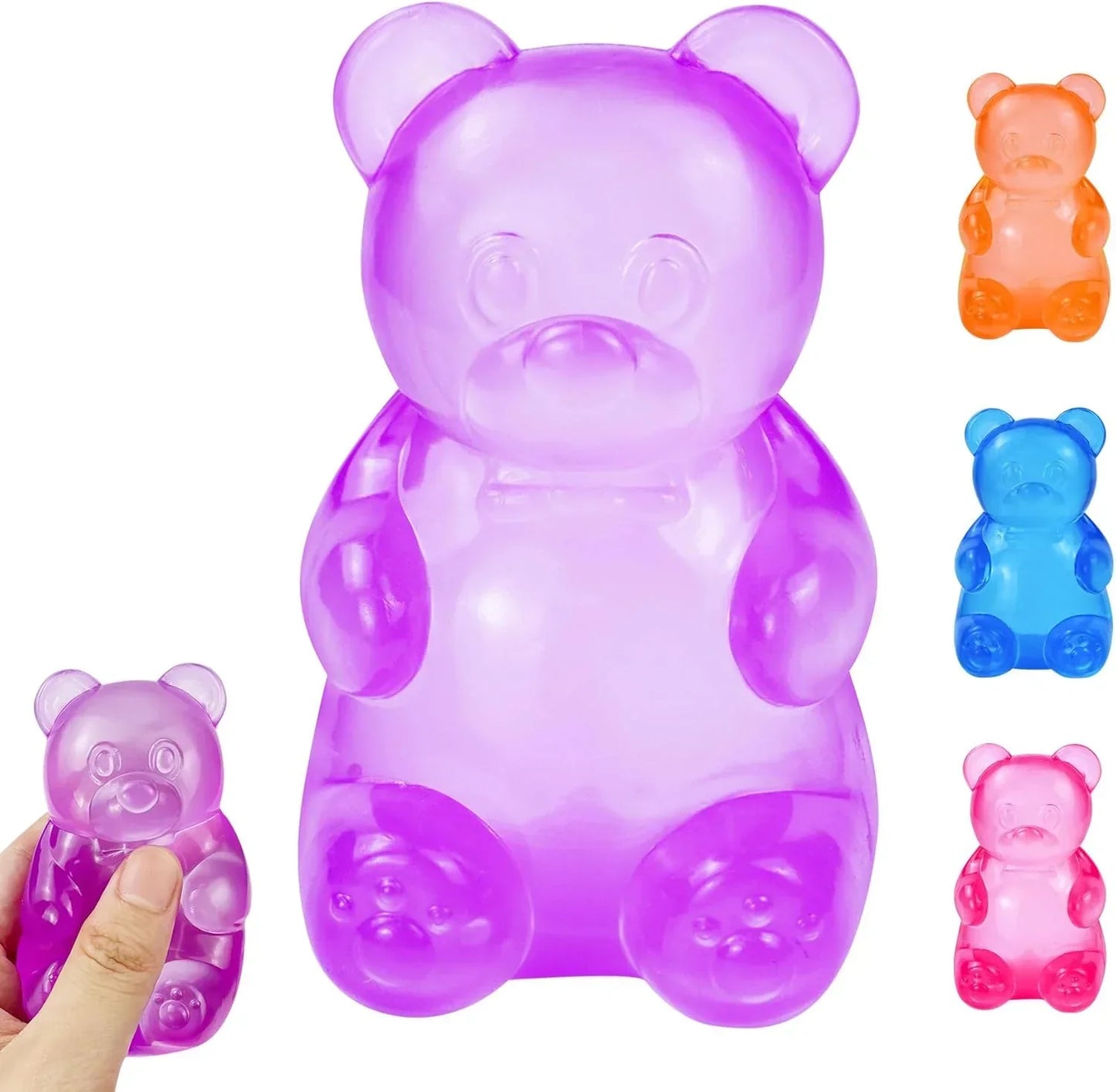 Gummy Bear Squishy, Stress Bear Taba Squishy, Taba Squishy Toys for Kids, Stress Balls Valentines Day Gifts Birthday Gifts Party Favors-Purple - US 4065