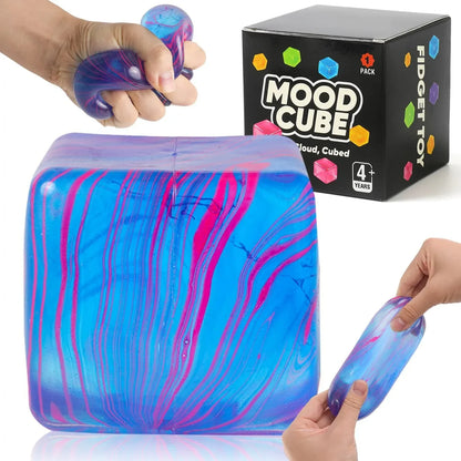 Stress Balls, Squishy Stress Cube for Kids Adults, Squishy Slow Rising Fidget Cube Sensory Toys for Anxiety Stress Relief, High Density Ice Squeeze Ball Cubes for Adults Kids. (Pink) - US 1861